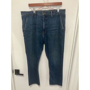 Vince Men's Crop Slim Trouser Jeans, Blue, Size 36 (25 inch inseam)